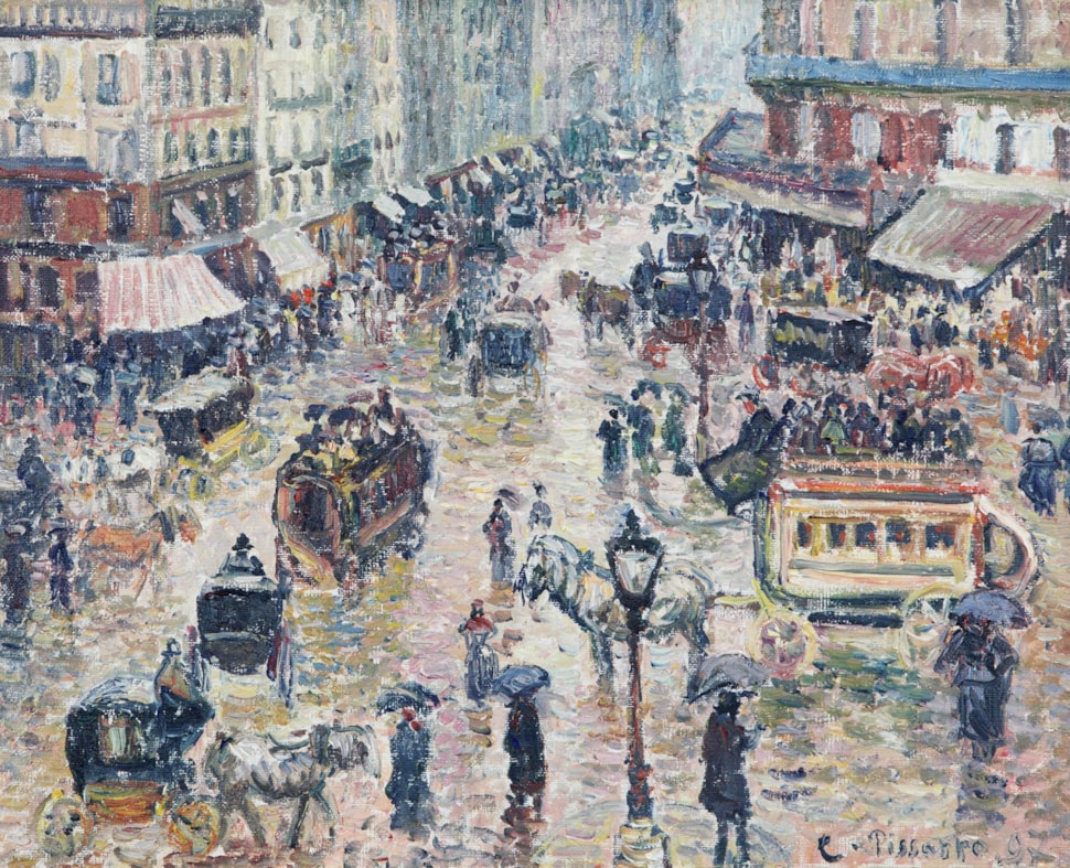 La Place du Havre, Effet de Pluie - Camille Pissarro (1830 - 1903)